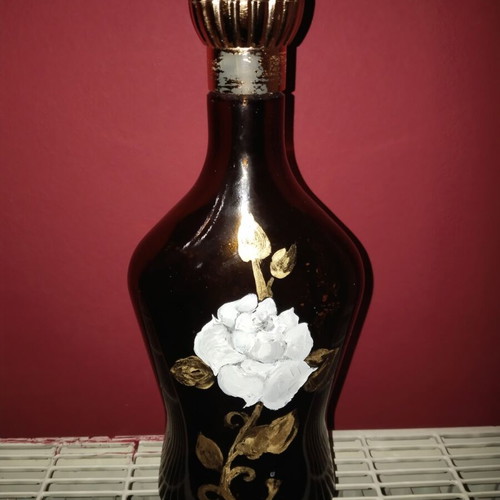 Hand-painted bottle used