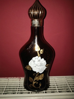 Hand-painted bottle used