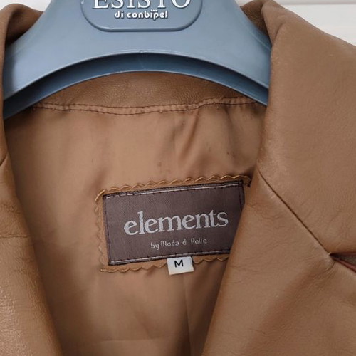 Leather jacket brown with zipper size M used in good condition