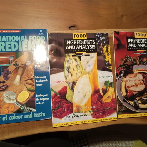 Περιοδικά Food Ingredients and Analysis και International Food Ingredients σαν καινούργια, πακέτο 3 τεμαχίων