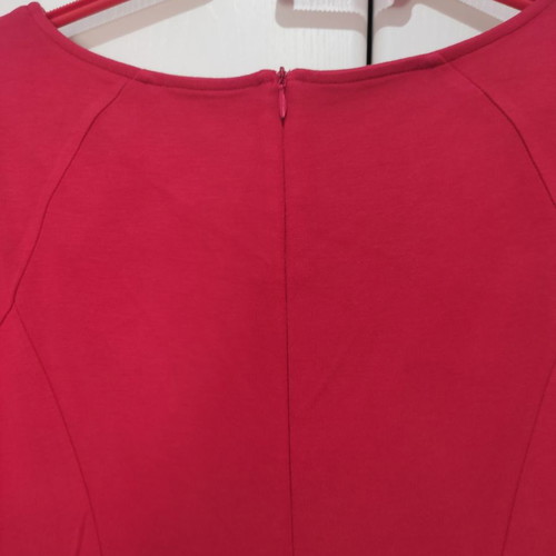 Red short-sleeve cotton dress L/XL used
