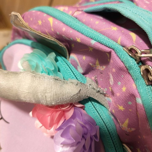 School backpack with wheels used