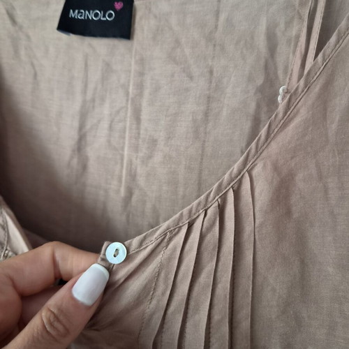 Manolo double dress one size beige and brown like new