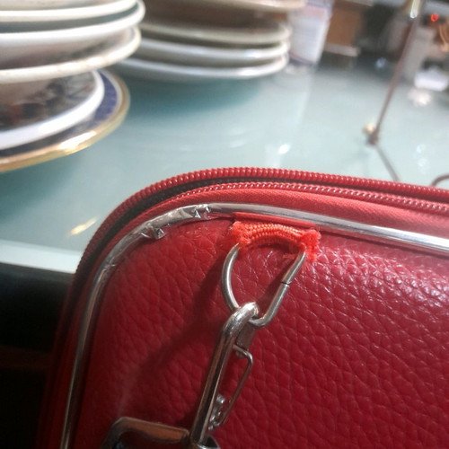 Laptop and iPad bag used, red