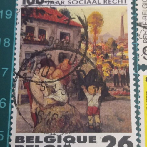 Belgium 1987 stamp like new, 100th anniversary of social welfare