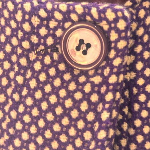 Purple semi-coat like new with belt and sleeveless inner, size S