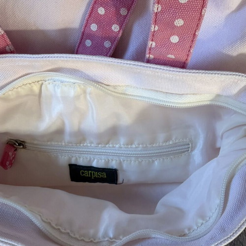 Tote bag Carpisa used, pale pink with zipper