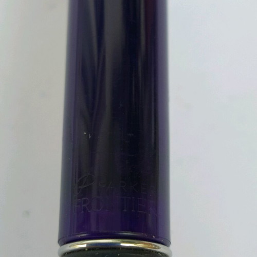 Parker Frontier pen used, dark blue purple color