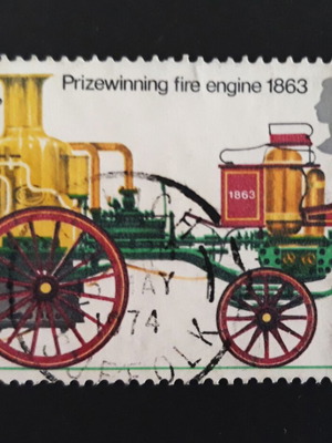 Σφραγίδα Μεγάλη Βρετανία 1974 Prizewinning Fire Engine 1863 μεταχειρισμένη