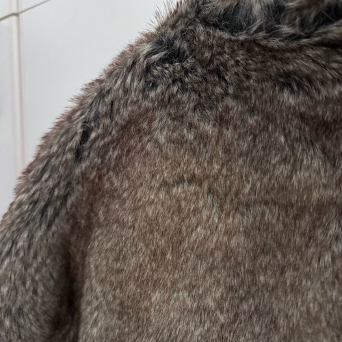 Fur vest BSB like new, size 40, gray and brown