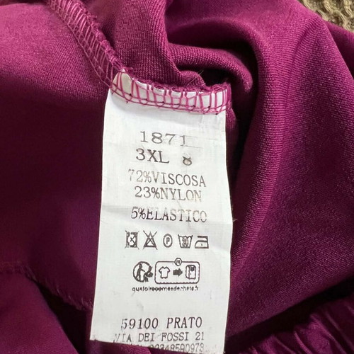 Dress2unDress women's elastic fabric jogger pants in magenta, new, plus size 3XL
