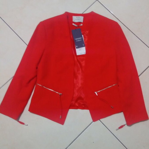 Bershka red short jacket size M new