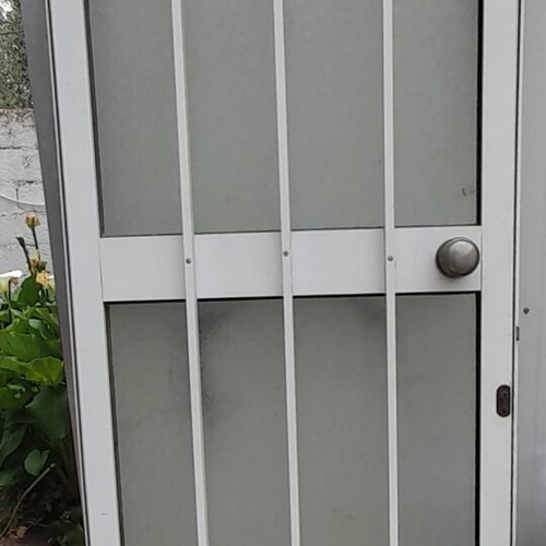 Aluminum door used, dimensions 213x85 cm