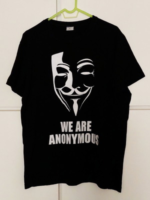 Bodymove vintage T-shirt Anonymous XXL, μαύρο