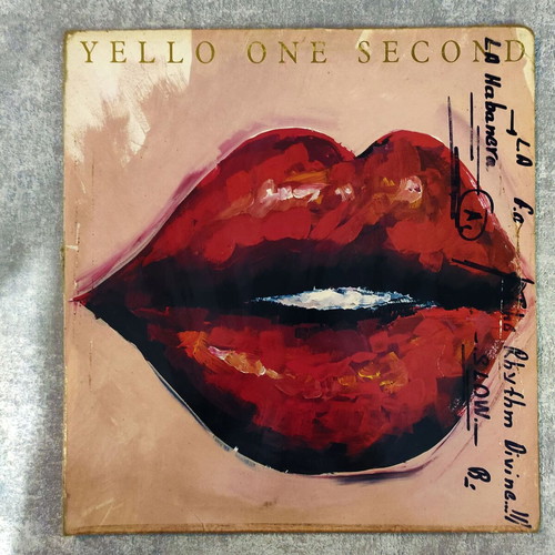 Yello One Second LP vinyl album used, electronic music 1987