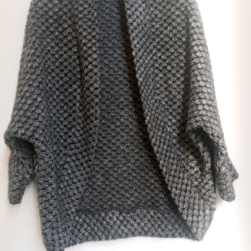 Enzzo wool bolero jacket grey size S like new