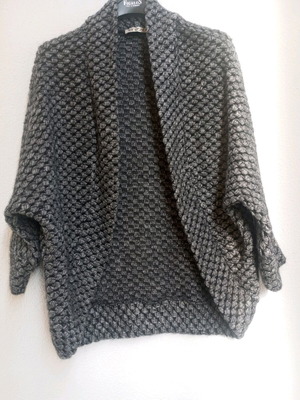Enzzo wool bolero jacket grey size S like new