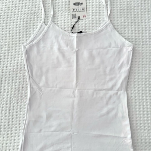 Zara Basic top white strap medium size new
