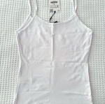 Zara Basic top white strap medium size new