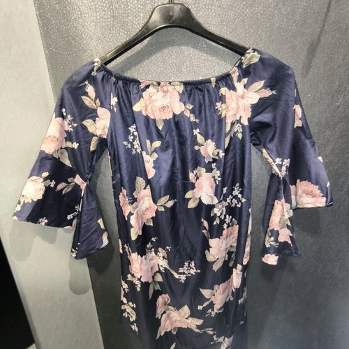 Long blouse with flowers and butterfly sleeves like new, size S