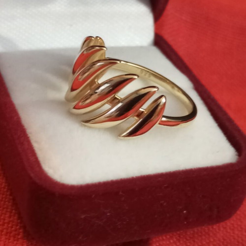 Silver 925 gold plated ring size 54.5 like new