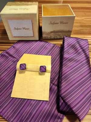 Stefano Mario set of 3 pieces purple, new