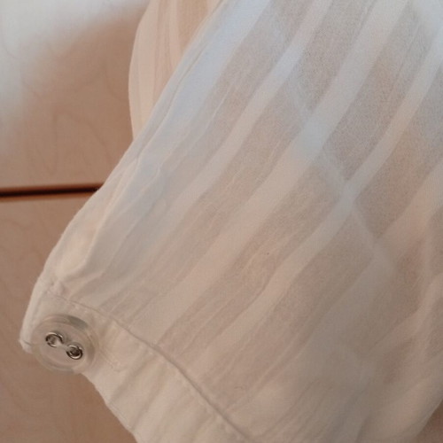 Tunic cotton white striped fabric Italian medium length 80 cm like new