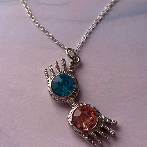 Luna Lovegood Necklace Harry Potter new, colorful silver