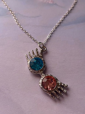 Luna Lovegood Necklace Harry Potter new, colorful silver