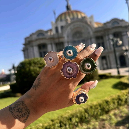 Steel rings new, multicolored