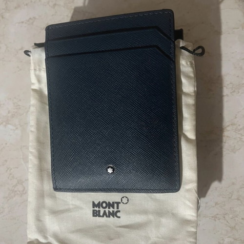Montblanc Sartorial Card Holder Denim Blue with ID Card Holder new