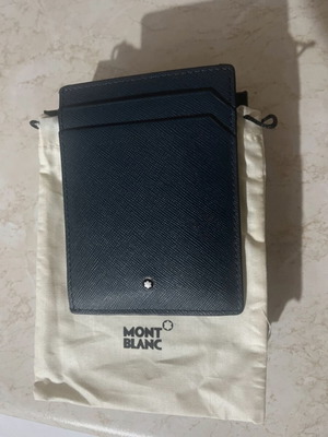 Montblanc Sartorial Card Holder Denim Blue with ID Card Holder new