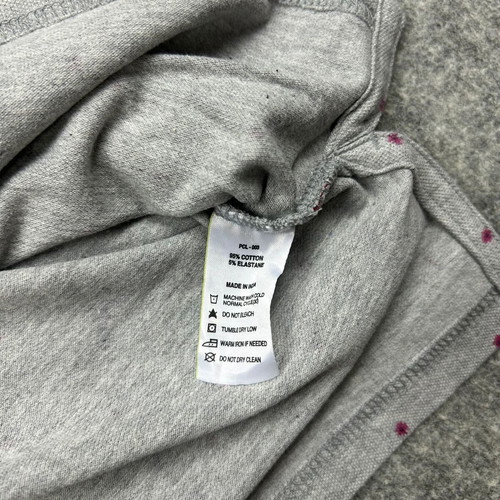 Levi's polo shirt women's gray large used with dots and collar