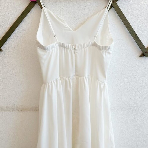 White dress with adjustable straps Small, used