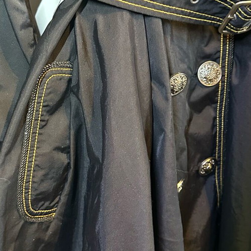 Waterproof trench coat size S like new, black