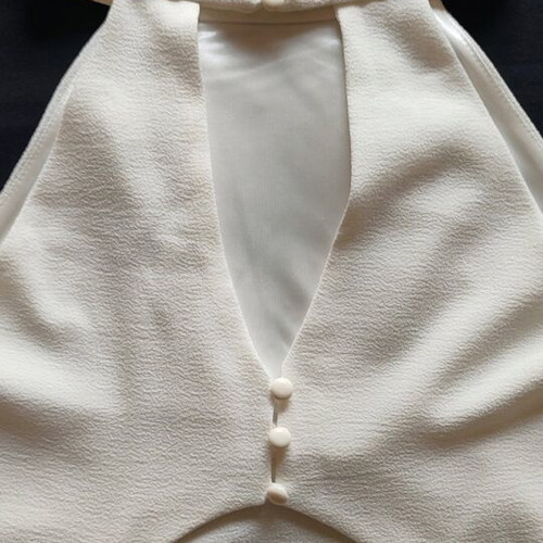 Neckholder top BSB like new, ivory, size 40