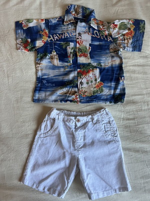 Summer set for boy 2-3 years with Ralph Lauren shirt and Next shorts like new