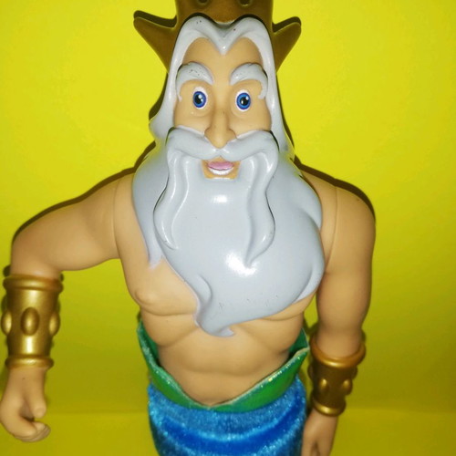 Disney Triton doll used, large size 32 cm