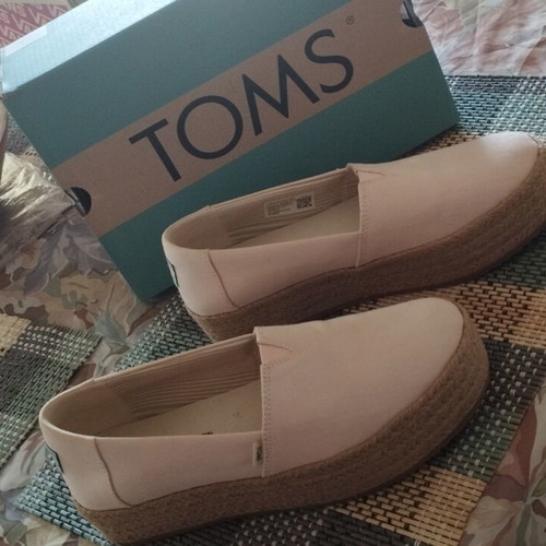 Toms espadrilles size 37.5 like new, pink
