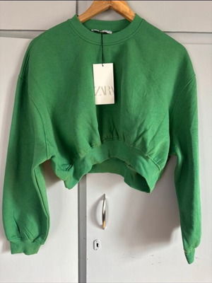 Zara crop top new, green, size S