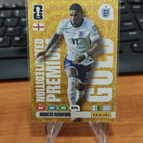 Marcus Rashford Panini Adrenalyn XL Premium Gold Limited Edition Card
