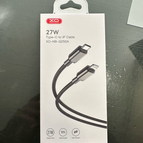 Lightning Charging and Data Cable 1m Black XO NB-Q250A new