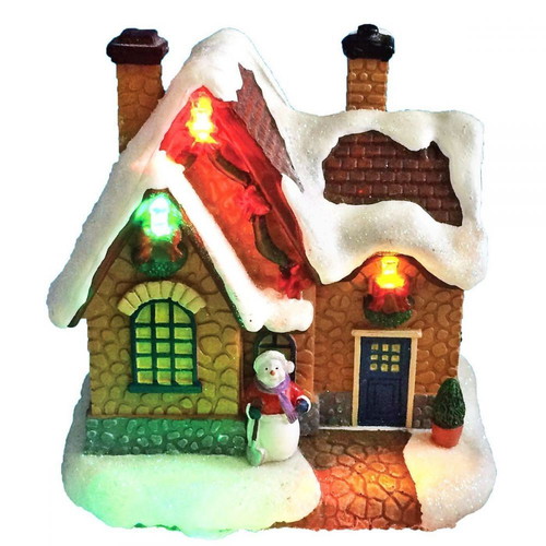 Lighted Christmas House new 10x9.5x6.5 cm
