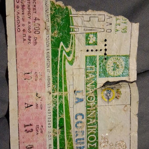 Old sports tickets used
