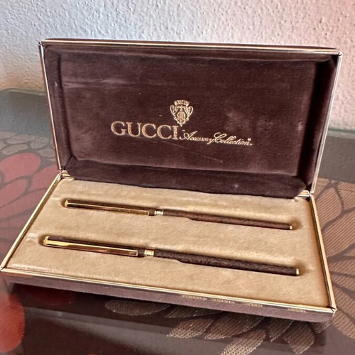 Gucci Accessory Collection writing set like new, vintage 1980