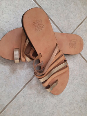Leather Greek Sandals new, size 39