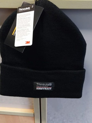 Armyrace black hat with fleece, new