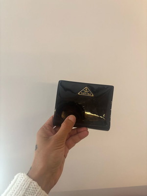 Prada wallet used, black