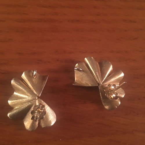 Silver gold-plated earrings like new