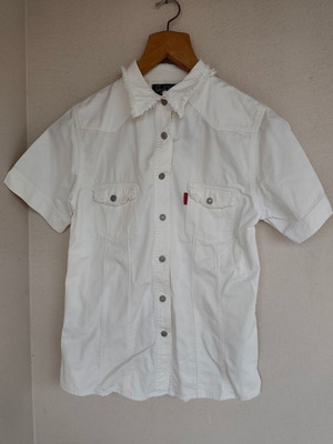 Дамска бяла дънкова риза Gianni Feroti употребявана, размер M